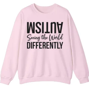 Seeing The World Differently Neurodiversity Sweatshirt, Minimalist Autism Acceptance Pullover 6 5.2 15