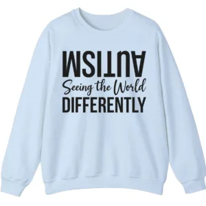 Seeing The World Differently Neurodiversity Sweatshirt, Minimalist Autism Acceptance Pullover 1 5.3 10