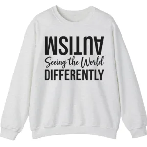 Seeing The World Differently Neurodiversity Sweatshirt, Minimalist Autism Acceptance Pullover 2 5.4 11