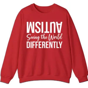 Seeing The World Differently Neurodiversity Sweatshirt, Minimalist Autism Acceptance Pullover 3 5.5 1