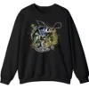 Largemouth Bass Fishing Sweatshirt - Camo Splash Art Crewneck 7 5.7 15