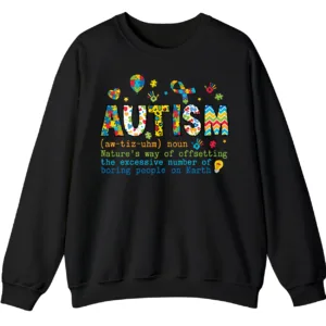 Funny Autism Definition Sweatshirt, "Offsetting Boring People" Sarcastic Crewneck Gift 1 5.7 3
