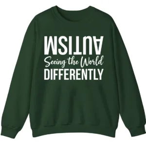 Seeing The World Differently Neurodiversity Sweatshirt, Minimalist Autism Acceptance Pullover 5 5.8 7